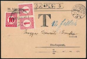 1932 Budapest helyi nyomtatvány 12f portóval