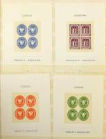 Német magán kiadású kisívek, blokkok, feketenyomatok 8 lapos A4-es berakóban