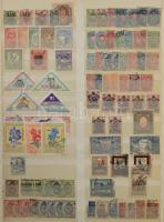 Spanyol, orosz, szovjet, svéd, norvég, dán, portugál, Luxemburg pecsételt bélyegekkel teli 16 lapos ...