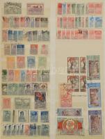 Spanyol, orosz, szovjet, svéd, norvég, dán, portugál, Luxemburg pecsételt bélyegekkel teli 16 lapos ...