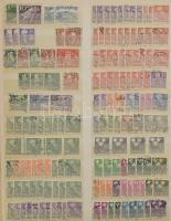 Spanyol, orosz, szovjet, svéd, norvég, dán, portugál, Luxemburg pecsételt bélyegekkel teli 16 lapos ...