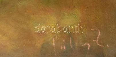 Páldy Zoltán (1884-1939): Fekvő női akt. Pasztell, papír, jelezve jobbra lent. Dekoratív, üvegezett,...