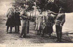 Alexander I of Yugoslavia in the Italian camp in Macedonia