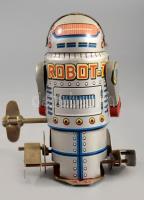 Noguchi Mechanical Walking Robot-7 lemezjáték. cca 1960/1970, Tajvan, fémlemez, felhúzós lemezjáték,...