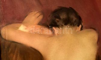 Soproni Horváth József (1891-1961): Fekvő női akt, 1941. Akvarell, papír, jelezve balra lent. Dekora...