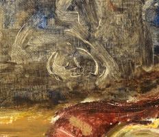 Márk Lajos (1867-1940): Dáma fotelben. Olaj, vászon, jelezve jobbra lent. Dekoratív fakeretben, 80×6...