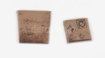 Palládium lapka két darab (Pd) jelzettek, össz 1,55 g