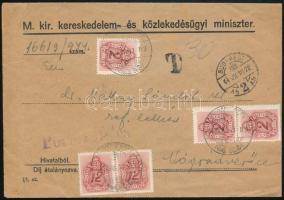 1944 Levél Budapestről Nógrádverőcére 30f portóval