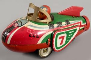 cca 1970 Kínai Racer (Friction Type) MF039 lemezjáték. Kína, kis kopással, eredeti dobozában, h: 12 ...