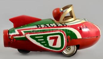 cca 1970 Kínai Racer (Friction Type) MF039 lemezjáték. Kína, kis kopással, eredeti dobozában, h: 12 ...