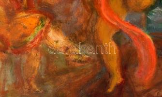 Szabó Vladimir (1905-1991): Salome. Olaj, farost. Jelezve középen fent, a hátoldalán autográf felira...