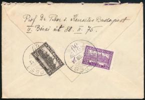 1930 Ajánlott levél Budapestről Ausztriába 82f bérmentesítéssel