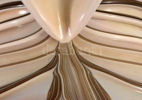 Bohemia üveg váza. Formába öntött, anyagában színezett, többrétegű, üvegszál rátétes. Hibátalan m: 1...