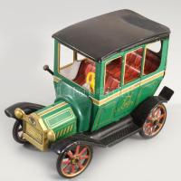 cca 1960/70 Oldtimers Lever Action Motor No.9 lemezjáték. Japán, fém, műanyag, eredeti, sérült doboz...