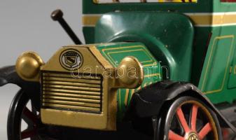 cca 1960/70 Oldtimers Lever Action Motor No.9 lemezjáték. Japán, fém, műanyag, eredeti, sérült doboz...