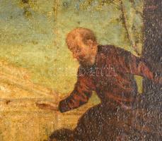 Telepy Károly (1828-1906): Bibliai jelenet. Olaj, vászon. Jelezve jobbra lent. Javított. Dekoratív, ...