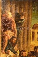 Telepy Károly (1828-1906): Bibliai jelenet. Olaj, vászon. Jelezve jobbra lent. Javított. Dekoratív, ...