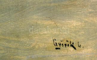Györök Leó (1847-1899): Trogiri részlet. Olaj, vászon. Jelezve jobbra lent. Dekoratív, kissé kopott ...
