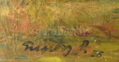 Gergely Pál (-): Dombos táj, 1956. Olaj, vászon, jelezve balra lent. Apró sérülésekkel. 60x80 cm