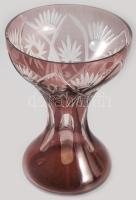 Lilán pácolt váza, hibátlan, d: 12,5 cm, m: 18,5 cm