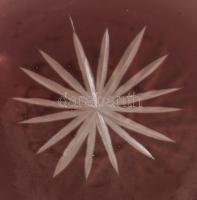 Lilán pácolt váza, hibátlan, d: 12,5 cm, m: 18,5 cm