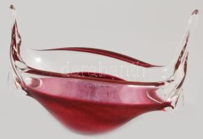 Murano "gondola" asztaldísz, jelzés nélkül, hibátlan, 13x10 cm