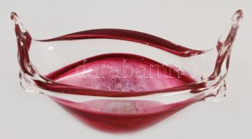 Murano "gondola" asztaldísz, jelzés nélkül, hibátlan, 13x10 cm