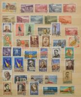 Szovjetunió teljes sorok és önálló értékek az 1950-60-as évekből, 12 vastag lapos, nagyalakú berakóban