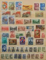 Szovjetunió teljes sorok és önálló értékek az 1950-60-as évekből, 12 vastag lapos, nagyalakú berakób...