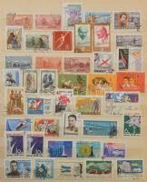 Szovjetunió teljes sorok és önálló értékek az 1950-60-as évekből, 12 vastag lapos, nagyalakú berakób...
