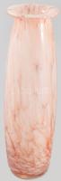 Anyagában krémesen színezett márványmintás váza. Jelzés nélkül, hibátlan, m: 30,5 cm