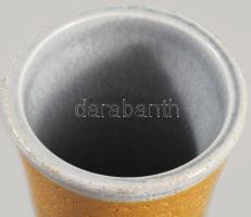 Rörstrand svéd mázas kerámia design váza, jelzett, hibátlan, m: 15,5 cm