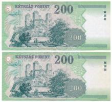 2004. 200Ft (2x) sorszámkövetők "FC 2429548 - FC 2429549" T:XF
Adamo F53D