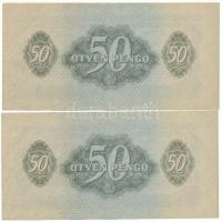 1944. 50P "A Vöröshadsereg Parancsnoksága" (2x) sorszámkövetők "BM 527702 - BM 527703...
