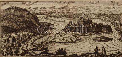 Weisz Zsuzsa (1925-2017): Tokaj. Rézkarc, papír, jelzett, 10×20 cm. Magyar borvidékek c. mappából