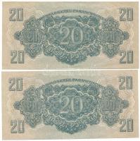 1944. 20P "A Vöröshadsereg Parancsnoksága" (2x) sorszámkövetők "CB 760225 - CB 760226...