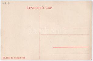 Nyitra, Nitra; Vármegye utca, Nyitrai Hitelbank. Fürst Sz. kiadása / street view, bank (EK)