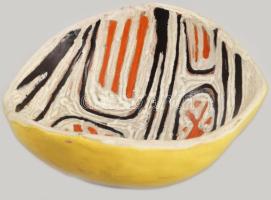Gorka Lívia (1925-2011): Ékszeres edény. Mázas kerámia, jelzett, hibátlan, d: 12 cm, m: 6,5 cm