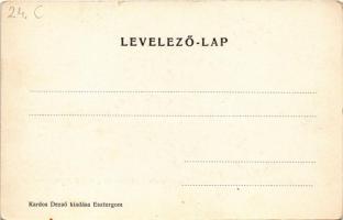 Esztergom, Dunai vashíd, bazilika és prímási palota. Kardos Dezső kiadása (EK)