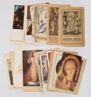 85 db szentkép és vallási aprónyomtatvány, vegyes állapotban