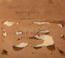 Brodszky Sándor (1819-1901): Hegyvidéki táj. Olaj, karton. Jelzés nélkül, hátoldalon hagyatéki bélye...