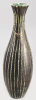 Dybisewszky Pál (1917-1978): Retro váza. Mázas kerámia. jelzett, ragasztott, m: 27,5 cm