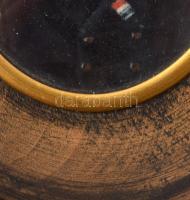 Jelzés nélkül, feltehetően XIX. sz. eleje: Portré (miniatűr). Olaj, karton. Üvegezett fakeretben. 6,...