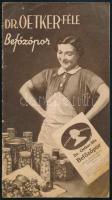 Dr. Oetker féle befőzőpor receptek, a címlapon szakadás, foltos, 20×11 cm