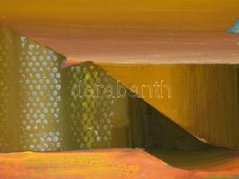 Mizser Pál (1941-2021): Hazatérők, 1977. Olaj, vászon, jelzett, hátoldalán Képcsarnok Vállalat címké...