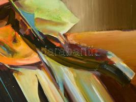 Mizser Pál (1941-2021): Hazatérők, 1977. Olaj, vászon, jelzett, hátoldalán Képcsarnok Vállalat címké...