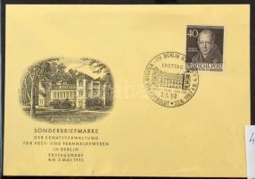 100 férőhelyes levél berakó, benne az 1970-es évek német FDC-i + 2 db régebbi is