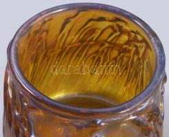 Horváth Márton (1941-2013): Díszváza "A véletlen firkái" sorozatból. cca 1980/85, irizáló ...