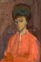 Ilosvai Varga István (1895-1978): Fiatal lány. Olaj, vászon. Jelezve jobbra lent. Javított. 110x80 c...