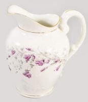 Antik virágmintás kiöntő, kis kopással, m: 14 cm